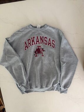 Gray Arkansas Sweatshirt, Size Medium